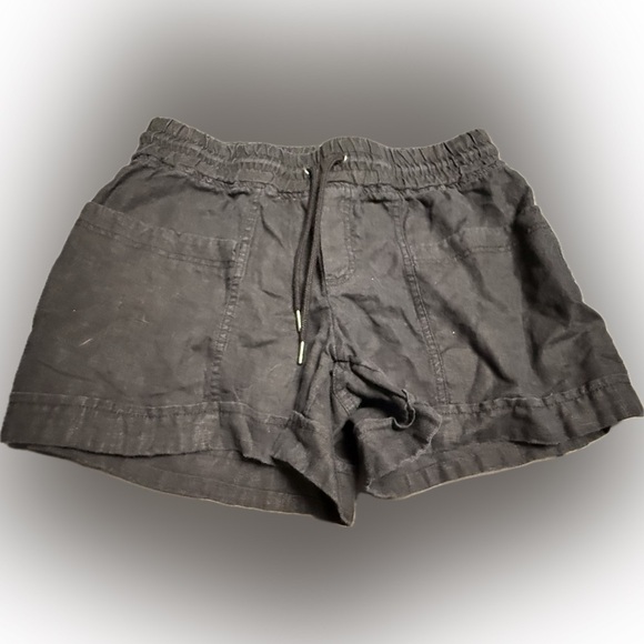Athleta Black Drawstring Shorts - Picture 1 of 6